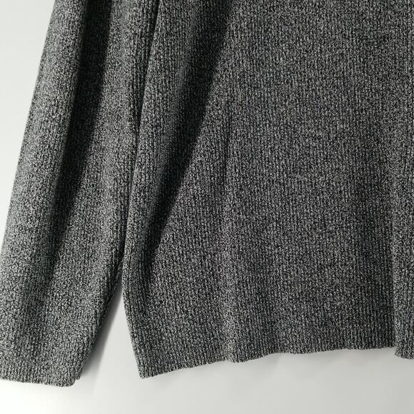 Karen Scott Sweater Women's Size 3X Knit Long Sleeve Grey Black 100% Cotton - Picture 8 of 8